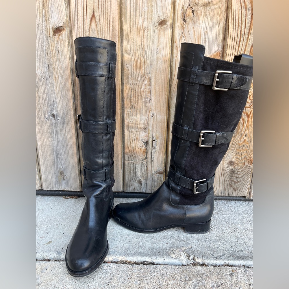 Nike Air + Cole Haan Women’s Avalon Black Knee-High Riding Boots Size 7.5